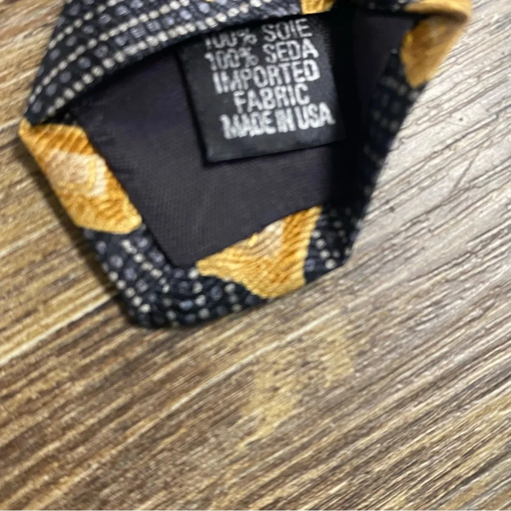 Elegant Black and Gold Men's Lot Ties Parisian Signature, QBrand, Joseph‎ Abboud
